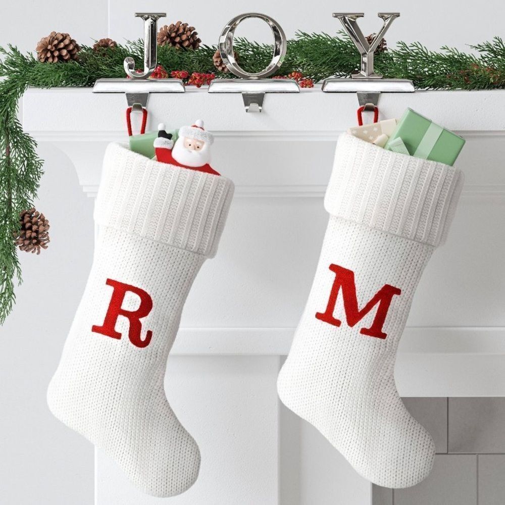 Wondershop Cream Knitted Monogram R In Red Color - Picture 2 of 5